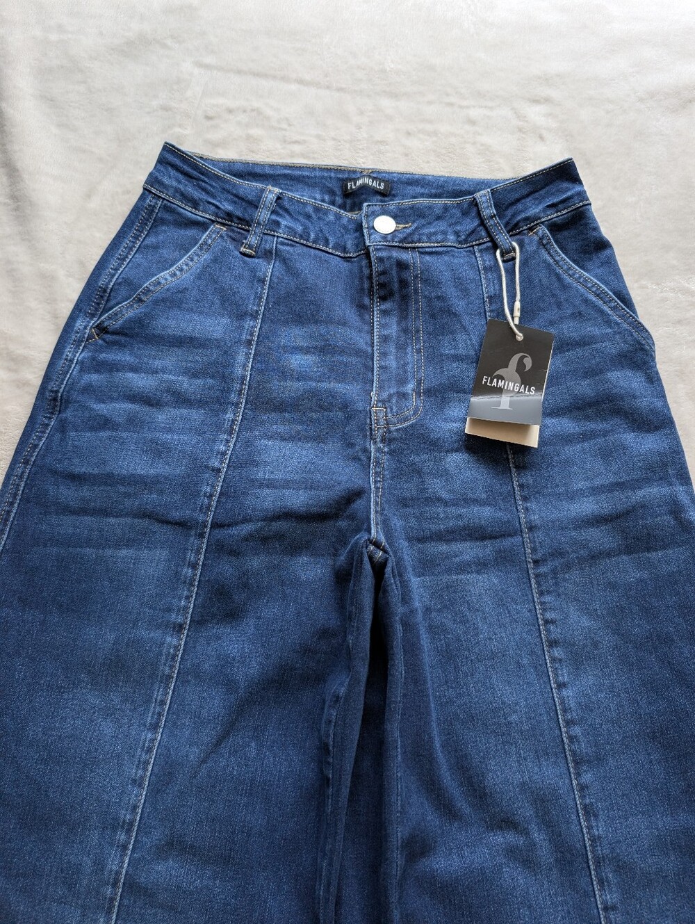 Flamingals Front Seam Detail Wide Leg Janes NWT Small - Picture 7 of 10